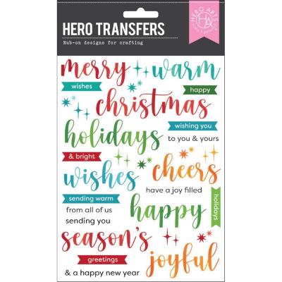 Hero Arts Rub On Transfers - Joyful Christmas Messages